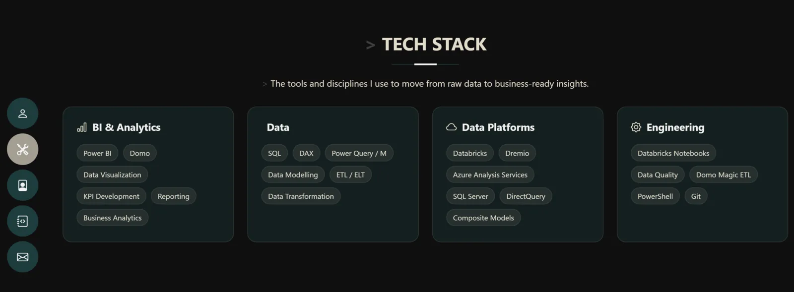 Personal portfolio projects section screenshot